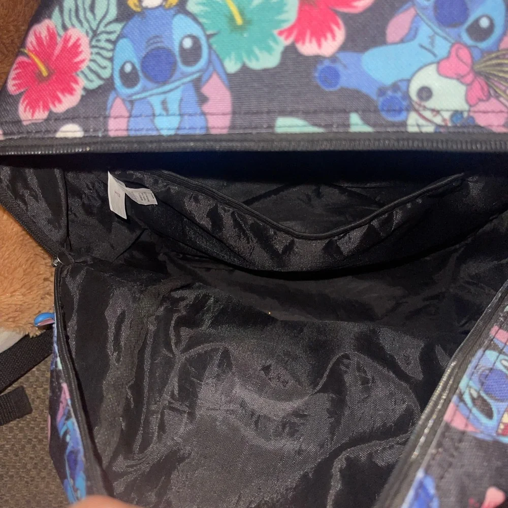 Colorful Stitch Backpack with Floral Design - Picture 7 of 10
